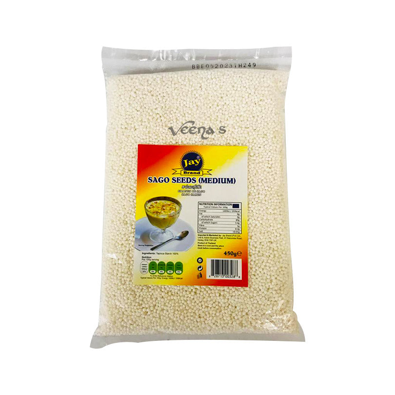 Buy Jay Brand Sago Seeds (Medium) 450g at Veenas.com - Online Indian Grocery Store UK
