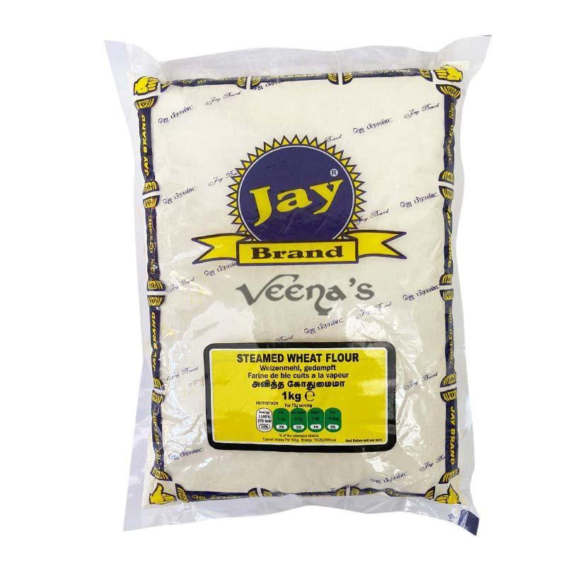 Buy Jay Brand Steamed Wheat Flour 1kg at Veenas.com - Online Indian Grocery Store UK 