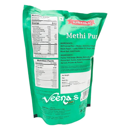 Buy Kirtiraj Methi Puri 200g at Veenas.com - Online Indian Grocery Store UK