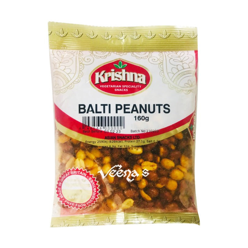 Buy Krish Balti Spicy Peanuts 160g at Veenas.com - Online Indian Grocery Store UK
