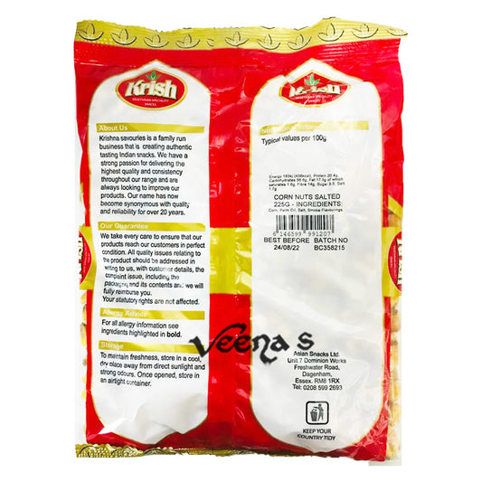 Buy Krish Corn Nuts Salted 225g at Veenas.com - Online Indian Grocery Store UK