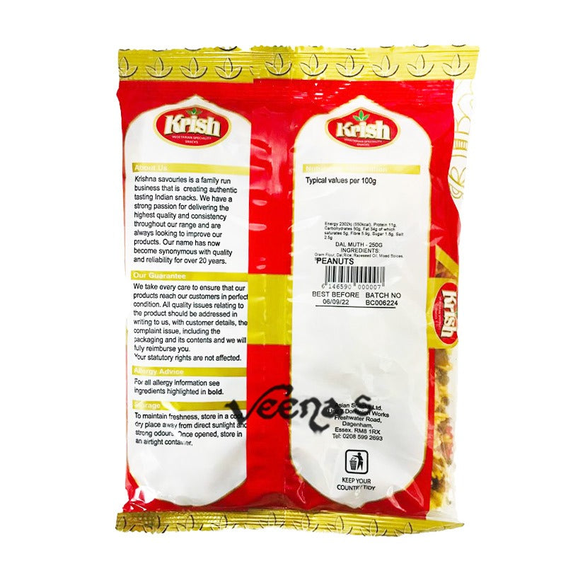 Buy Krish Dal Muth 250g at Veenas.com - Online Indian Grocery Store UK