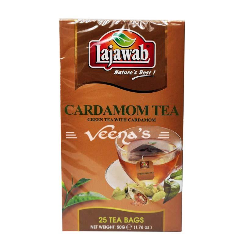 Buy Lajawab Cardamom Green Tea 50g at Veenas.com - Online Indian Grocery Store UK
