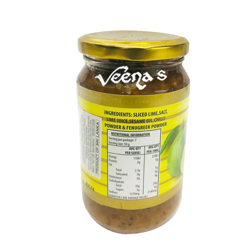 Buy Larich Lime Pickle Hot 350g at Veenas.com - Online Indian Grocery Store UK