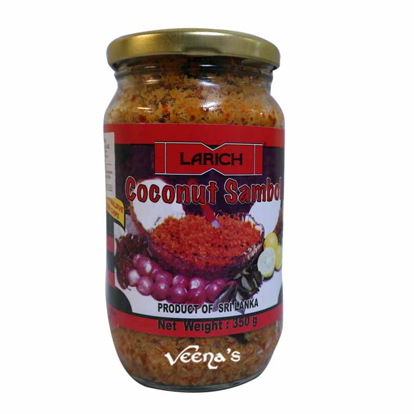 Buy Larich Red Coconut Sambol (Veg) 350g at Veenas.com - Online Indian Grocery Store UK