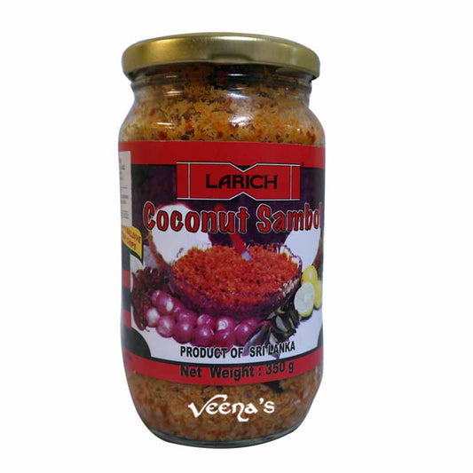 Buy Larich Red Coconut Sambol (Veg) 350g at Veenas.com - Online Indian Grocery Store UK