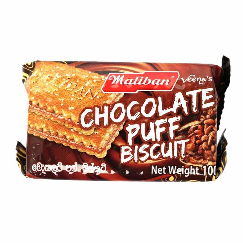 Maliban Chocolate Puff Biscuit 100g