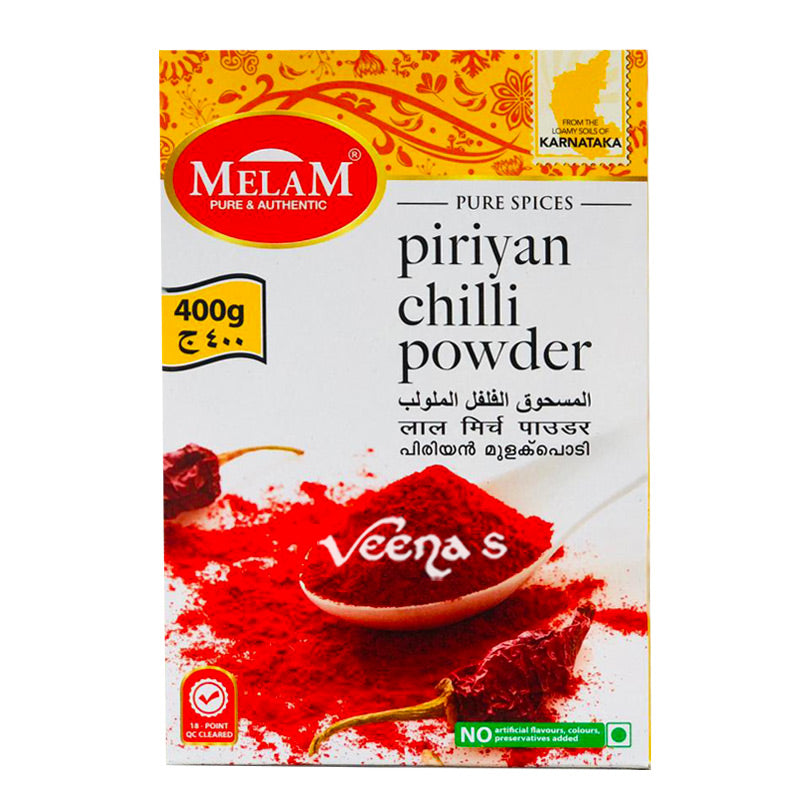 Buy Melam Pure Spices Piriyan Chilli Powder 100g at Veenas.com - Online Indian Grocery Store UK