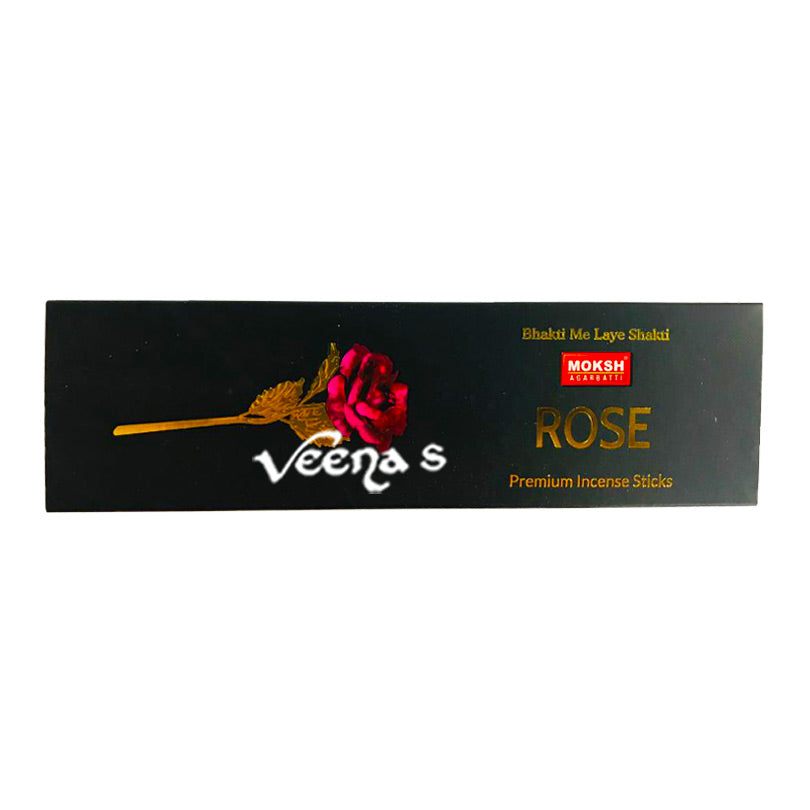Buy Moksh Agarbathi Rose Premium Incense Sticks 30g at Veenas.com - Online Indian Grocery Store UK
