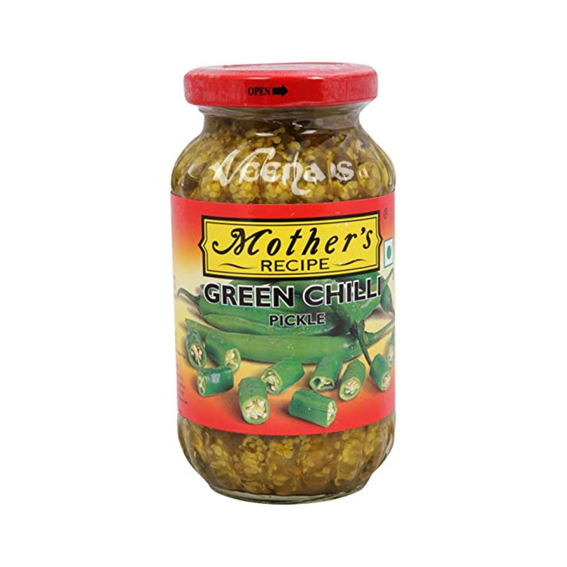 Buy Mother's Recipe Green Chilli Pickle 500g at Veenas.com - Online Indian Grocery Store UK