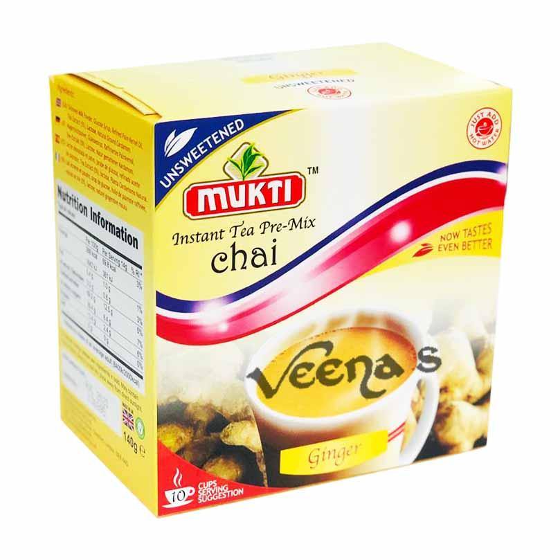 Buy Mukti Instant Ginger Tea 140g (Unsweetened) at Veenas.com - Online Indian Grocery Store UK