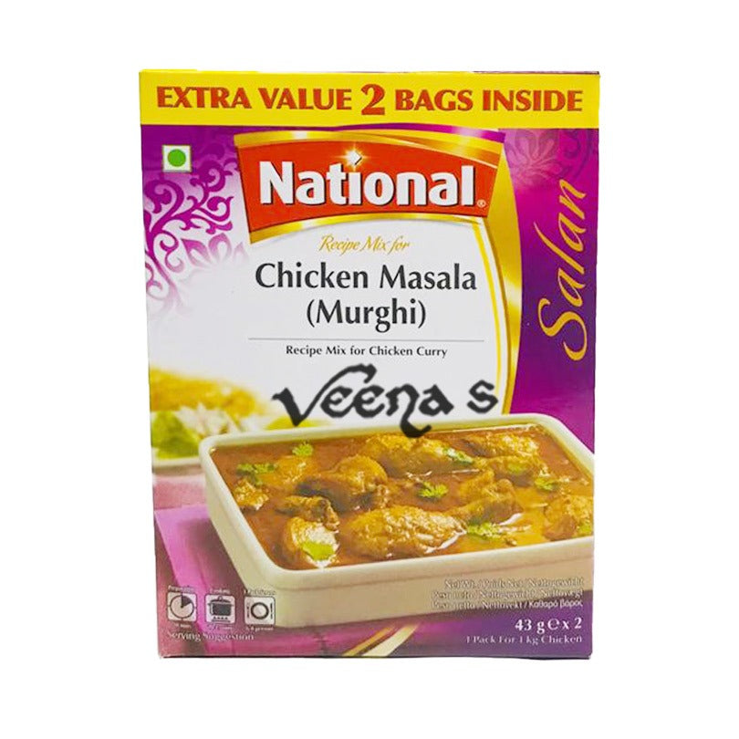 Buy National Chicken Masala (Murghi) at Veenas.com - Online Indian Grocery Store UK