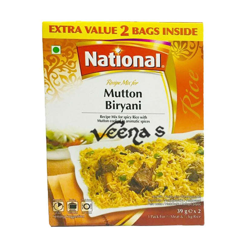 Buy National Mutton Biryani Masala 70g at Veenas.com - Online Indian Grocery Store UK