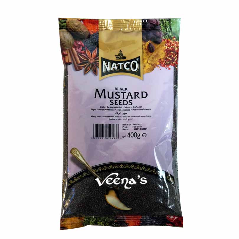 Buy Natco Black Mustard Seeds 400g at Veenas.com - Online Indian Grocery Store UK
