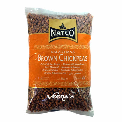 Buy Natco Brown Chick Peas 2kg at Veenas.com - Online Indian Grocery Store UK