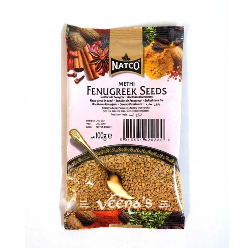 Buy Natco Fenugreek Seeds (Methi) 100g at Veenas.com - Online Indian Grocery Store UK