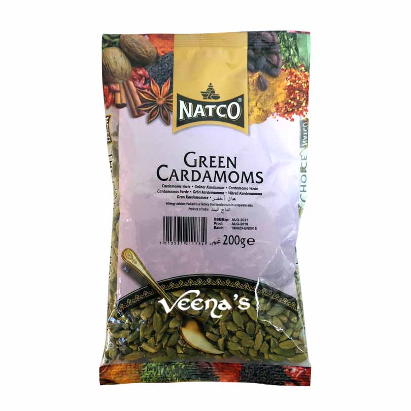Buy Natco Green Cardamoms 200g at Veenas.com - Online Indian Grocery Store UK