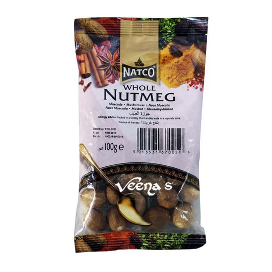 Buy Natco Nutmeg Whole 100g at Veenas.com - Online Indian Grocery Store UK