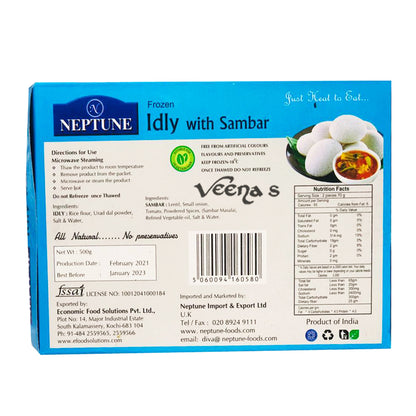 Neptune Frozen Idly with Sambar 500g