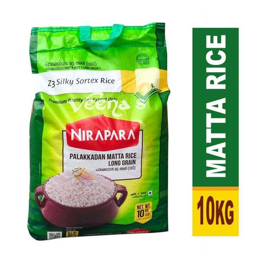 Buy Nirapara Matta Rice 10kg at Veenas.com - Online Indian Grocery Store UK