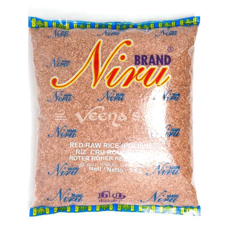 Buy Niru Red Raw Rice Polished 5kg at Veenas.com - Online Indian Grocery Store UK