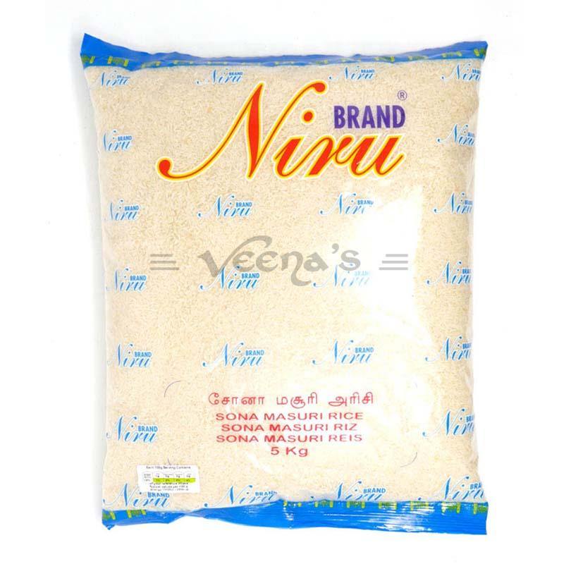 Buy Niru Sona Masuri Rice 5kg at Veenas.com - Online Indian Grocery Store UK