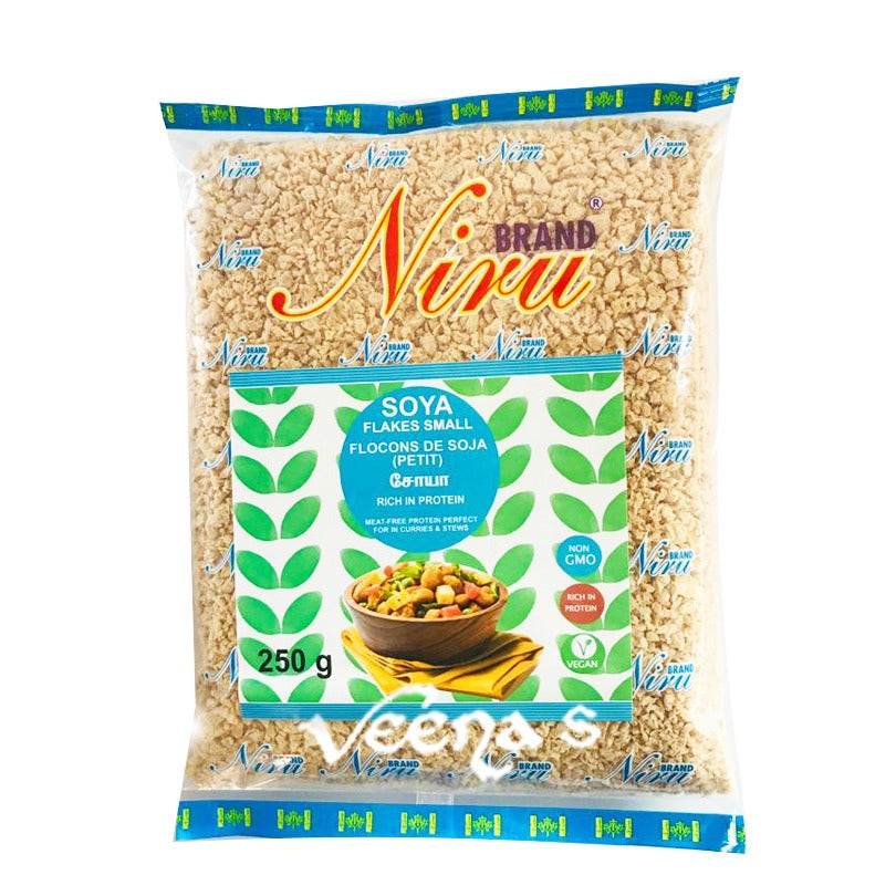 Buy Niru Soya Flake Small 250g at Veenas.com - Online Indian Grocery Store UK