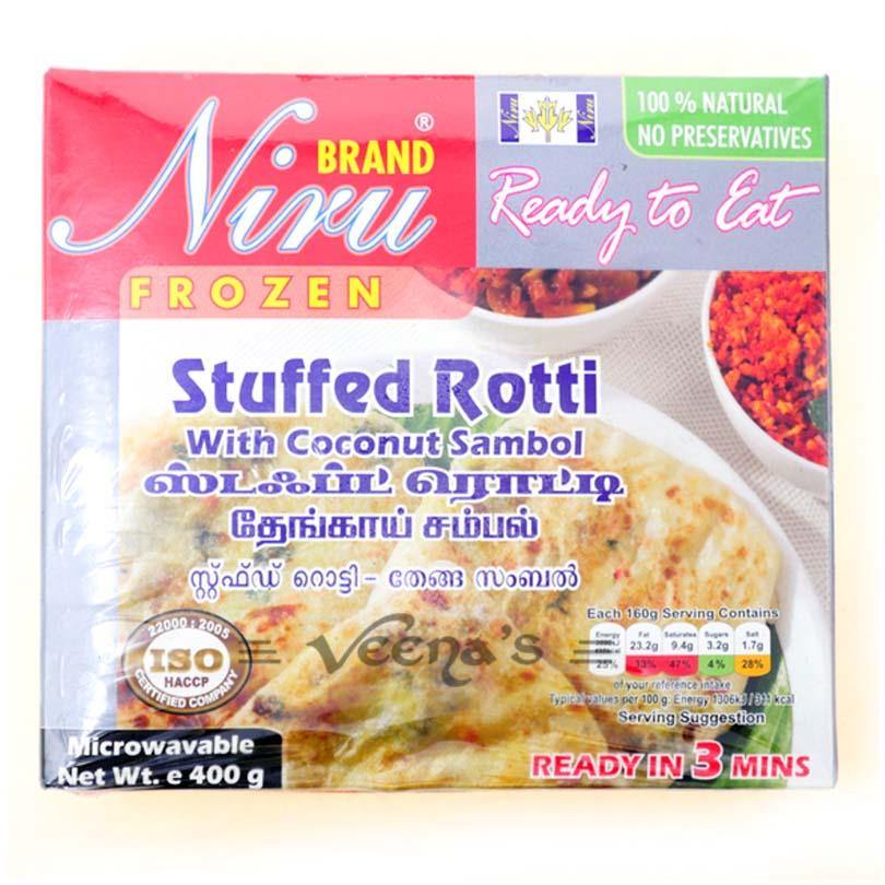 Niru Stuffed Rotti with Coconut Sambol 400g