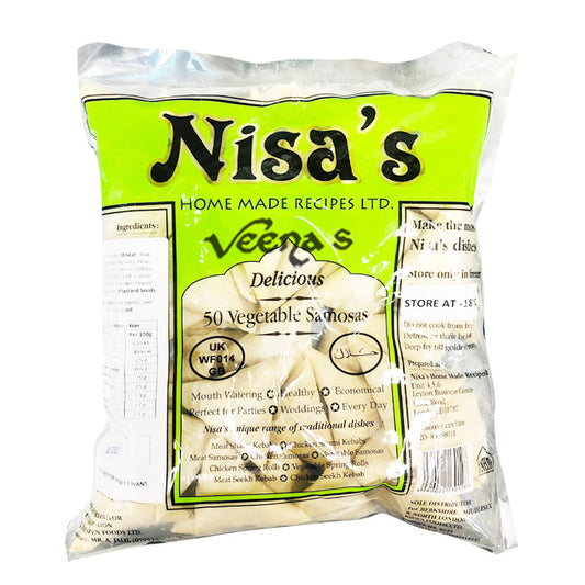 Buy Nisa's 50 Vegetable Samosa at Veenas.com - Online Indian Grocery Store UK