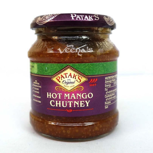 Buy Pataks Hot Mango Chutney 340g at Veenas.com - Online Indian Grocery Store UK