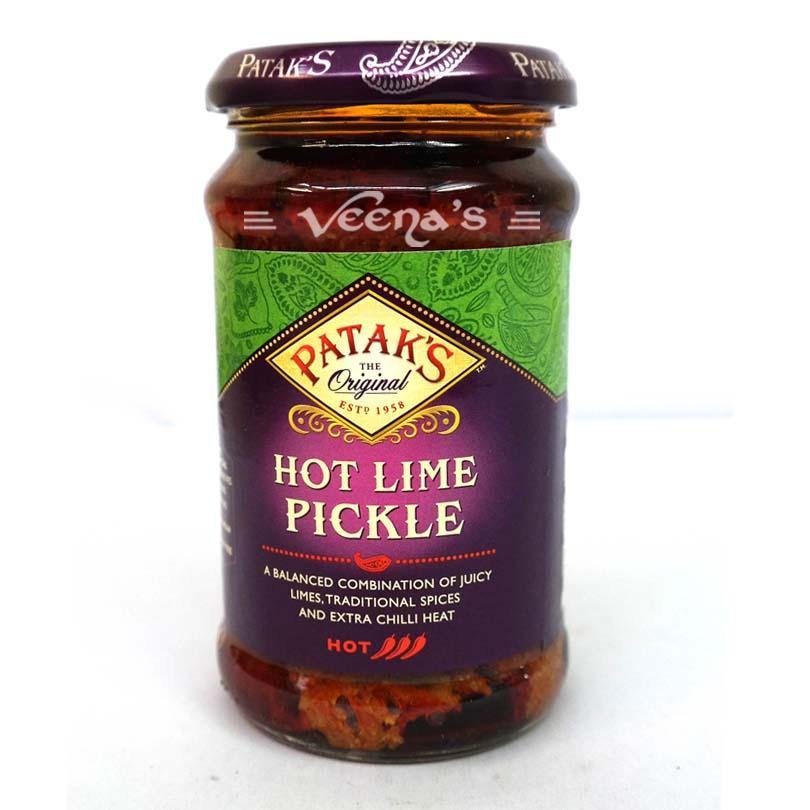 Buy Pataks Lime Pickle Hot 283g at Veenas.com - Online Indian Grocery Store UK