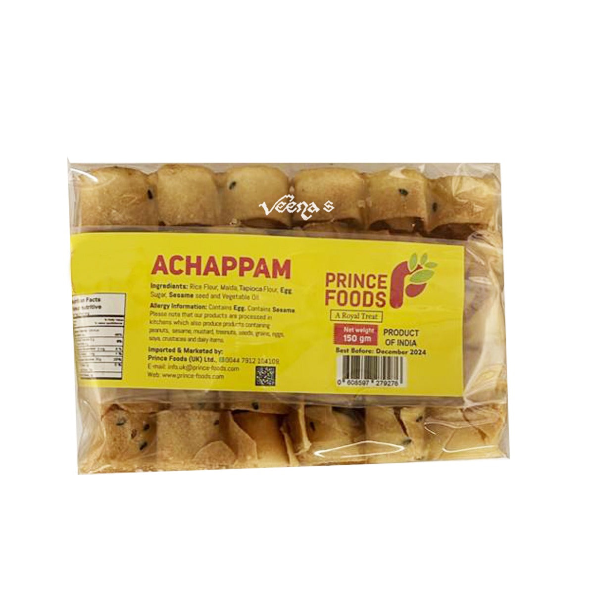 Buy Prince Foods Achappam 150g (Buy 1 Get 1 Free) at Veenas.com - Online Indian Grocery Store UK