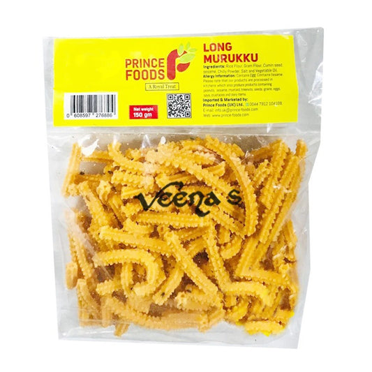 Buy Prince Foods Long Murukku 150g at Veenas.com - Online Indian Grocery Store UK