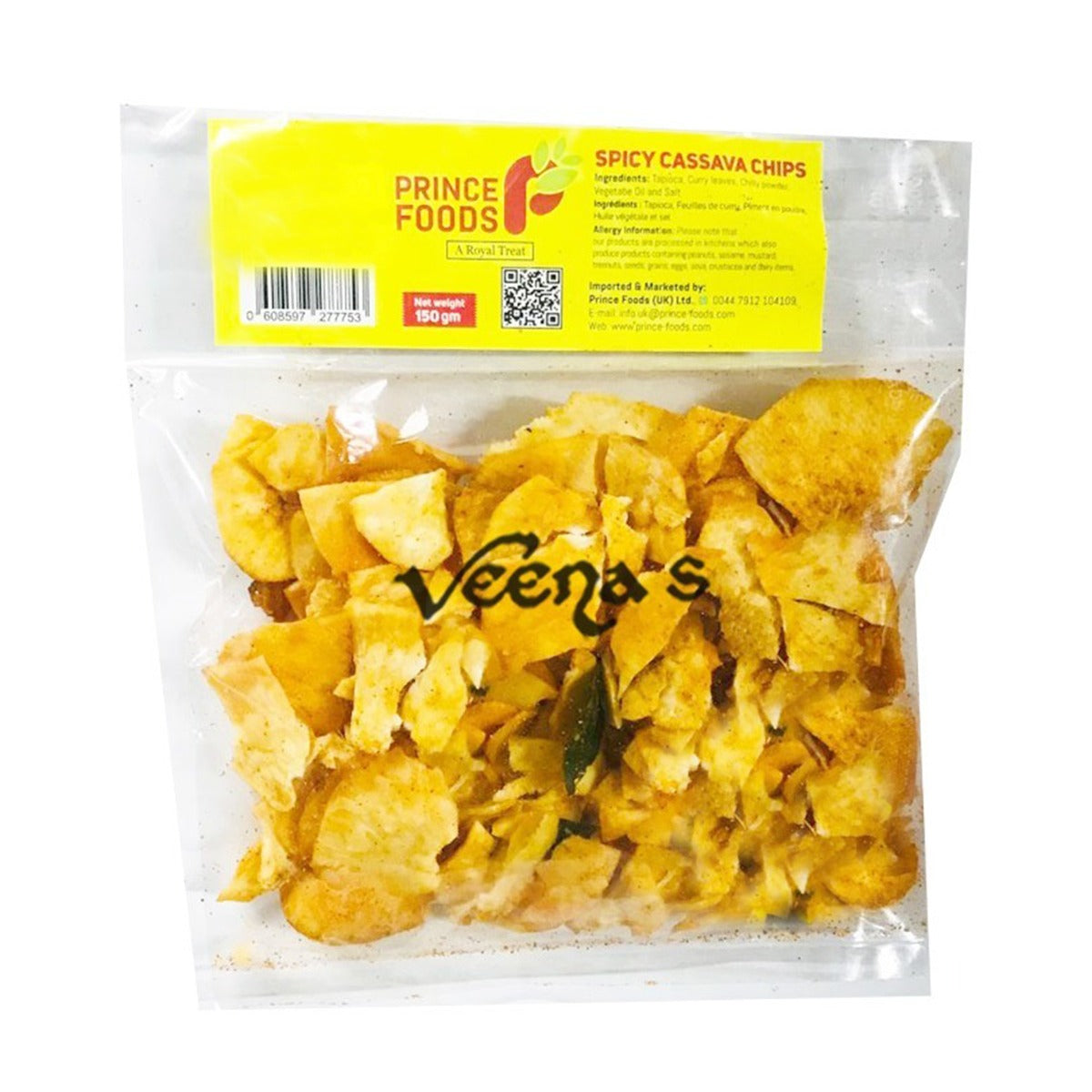 Buy Prince Foods Spicy Cassava Chips 150g Buy1 Get 1 Free at Veenas.com - Online Indian Grocery Store UK