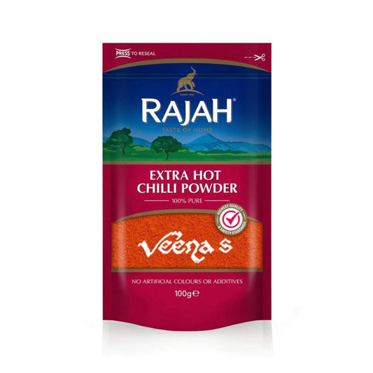 Buy Rajah Chilli powder Ex Hot 100g at Veenas.com - Online Indian Grocery Store UK
