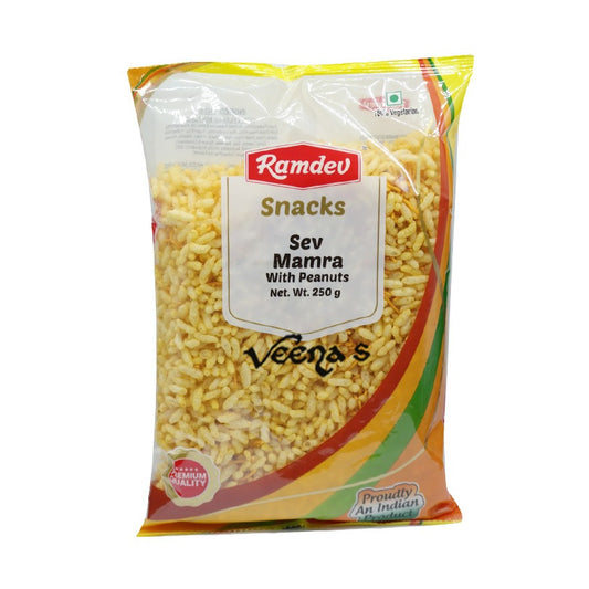 Buy Ramdev Snacks Sev Mamra With Peanuts 250g at Veenas.com - Online Indian Grocery Store UK