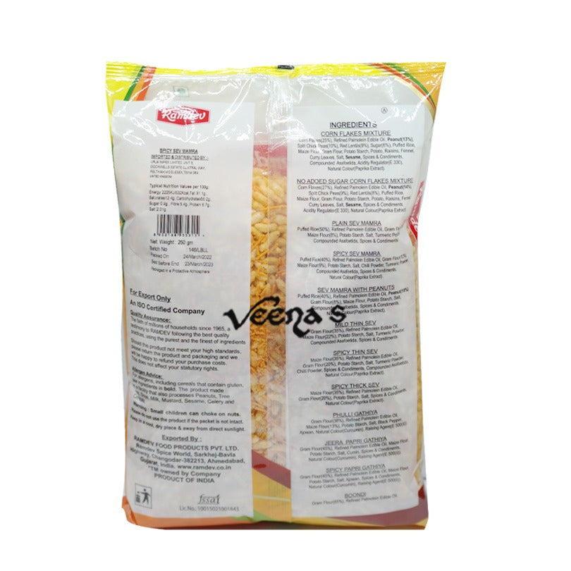 Buy Ramdev Snacks Spicy Sev Mamra 300g at Veenas.com - Online Indian Grocery Store UK