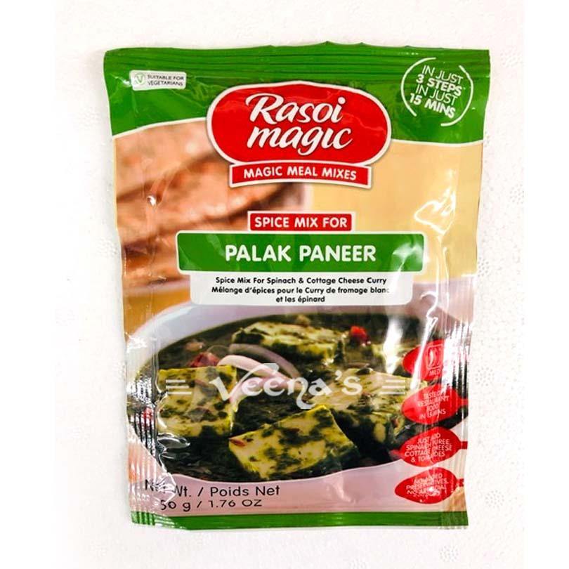 Buy Rasoi Magic Spice Mix For Palak Paneer 50g at Veenas.com - Online Indian Grocery Store UK