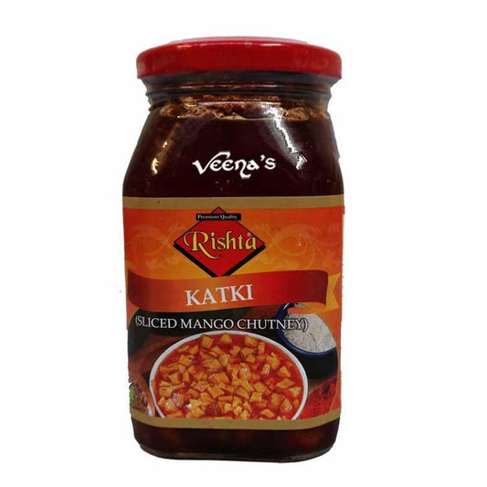 Buy Rishta Katki (sliced mango chutney) 400g at Veenas.com - Online Indian Grocery Store UK