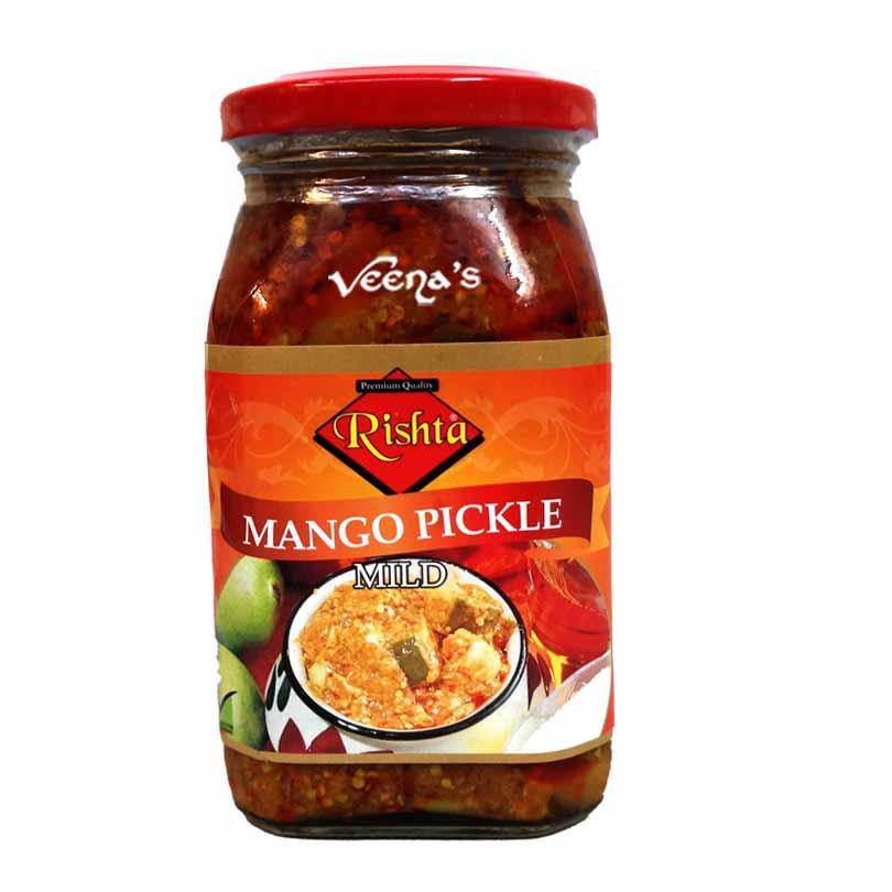 Buy Rishta Mango Pickle Mild 400g at Veenas.com - Online Indian Grocery Store UK