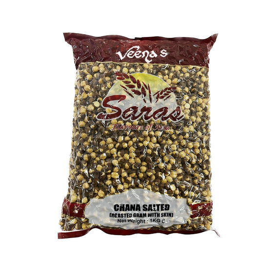 Buy Saras Chana Salted (Roasted Gram with Skin) 1kg at Veenas.com - Online Indian Grocery Store UK
