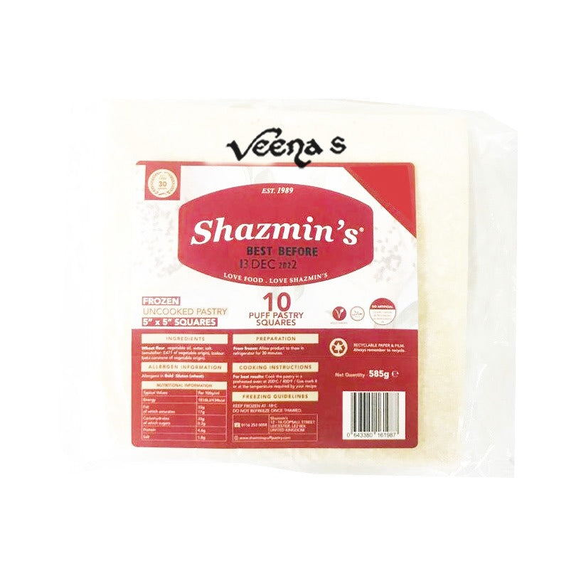 Buy Shazmins's 10 Puff Pastry 5"x5" 585g at Veenas.com - Online Indian Grocery Store UK