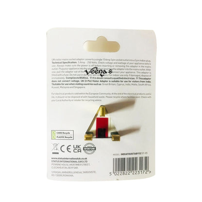Status India to UK visitor adaptor P0146