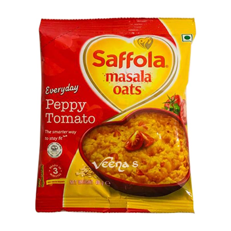 Buy Saffola Masala Oats Peppy Tomato 38g at Veenas.com - Online Indian Grocery Store UK