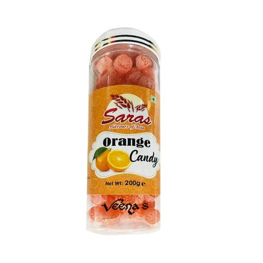 Buy Saras Orange Candy 200g at Veenas.com - Online Indian Grocery Store UK