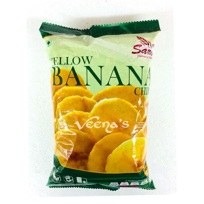 Buy Saras Yellow Banana Chips 150g at Veenas.com - Online Indian Grocery Store UK