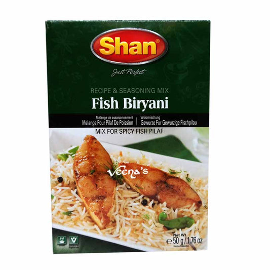 Buy Shan Fish Biryani Masala 50g at Veenas.com - Online Indian Grocery Store UK