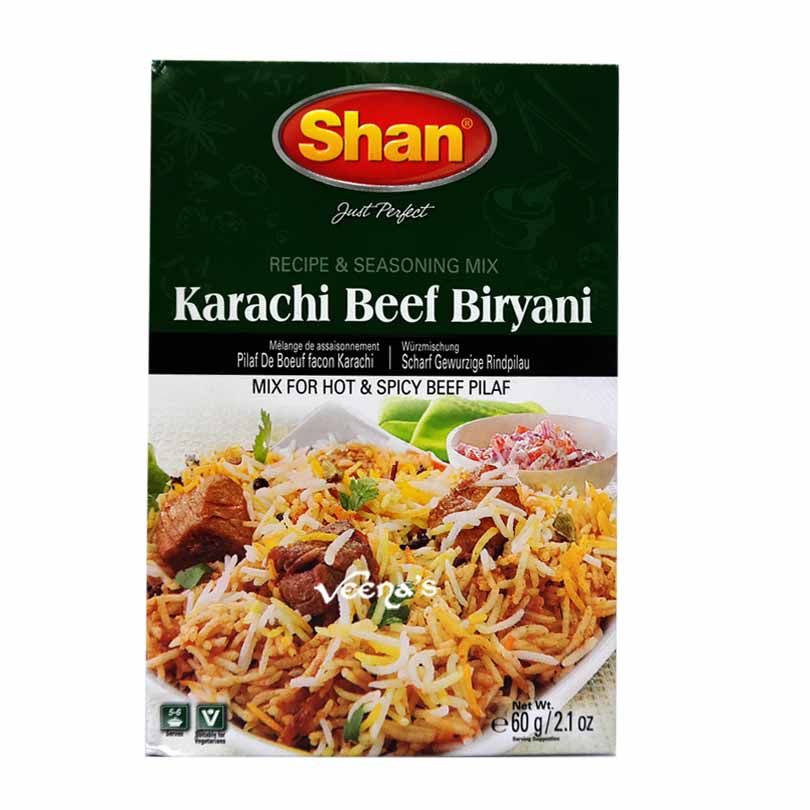 Buy Shan Karachi Beef Biryani 60G at Veenas.com - Online Indian Grocery Store UK