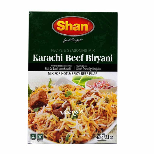 Buy Shan Karachi Beef Biryani 60G at Veenas.com - Online Indian Grocery Store UK