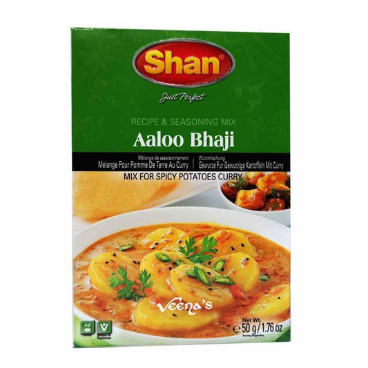 Buy Shan Mix Aaloo Bhaji 50g at Veenas.com - Online Indian Grocery Store UK